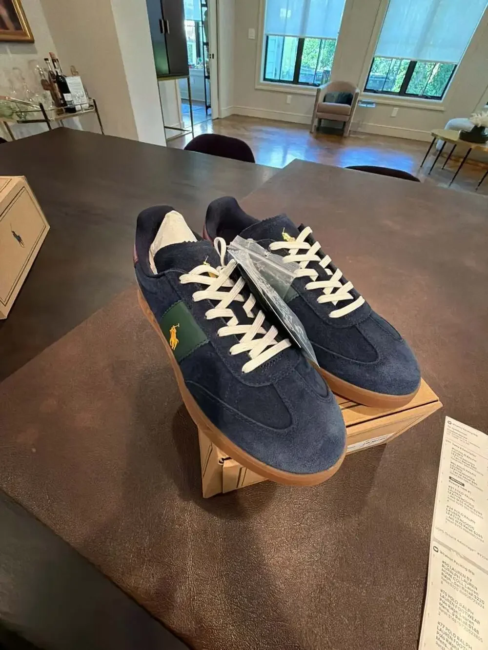Polo Ralph Lauren Heritage Aera Suede Sneakers men’s 8.5 women’s 10 navy